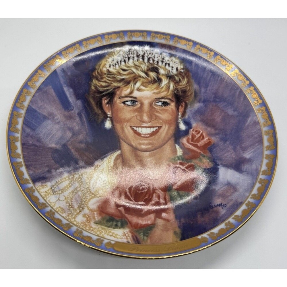 1997 Morgan Mint Princess Diana England's Rose Collector Plate # 1756